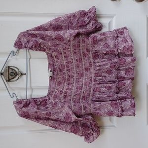 AMERICAN EAGLE Floral Print Top Sz XL